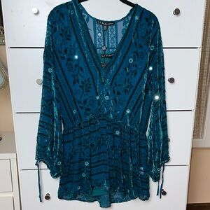 For Love and Lemons J’Adore Embroidered Mini Dress NWT